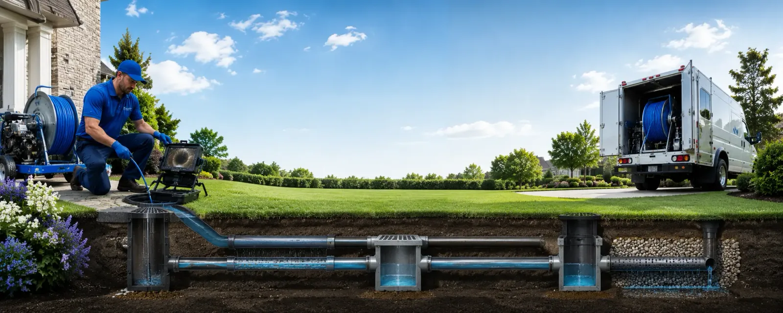 Outdoor drain cleaning information for Washington Depot, CT